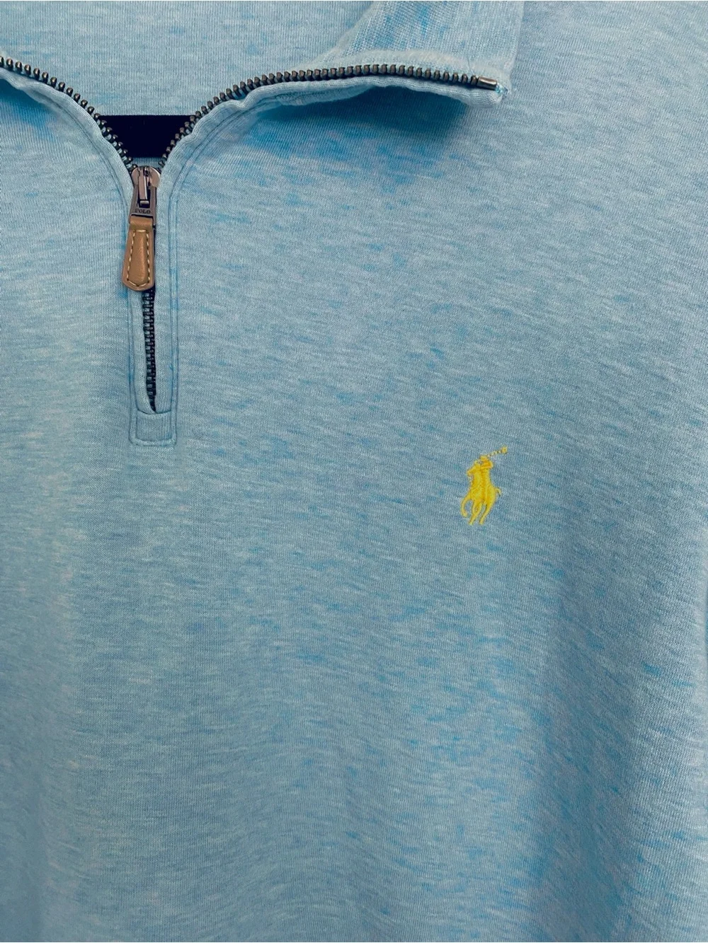 Polo Ralph Lauren Men’s XL Blue Quarter Zip Pullover Pony Logo Sweatshirt